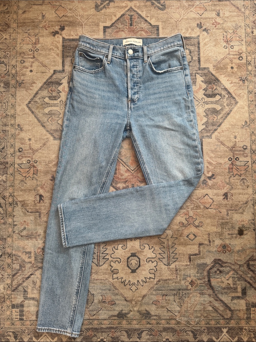 Denim Forum Yoko Light Blue High Rise Slim Jeans